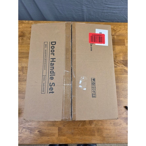 Brushed Nickel Entry Door Handle Lock Set with Deadbolt Keyed Entry Brand New - Picture 13 of 13